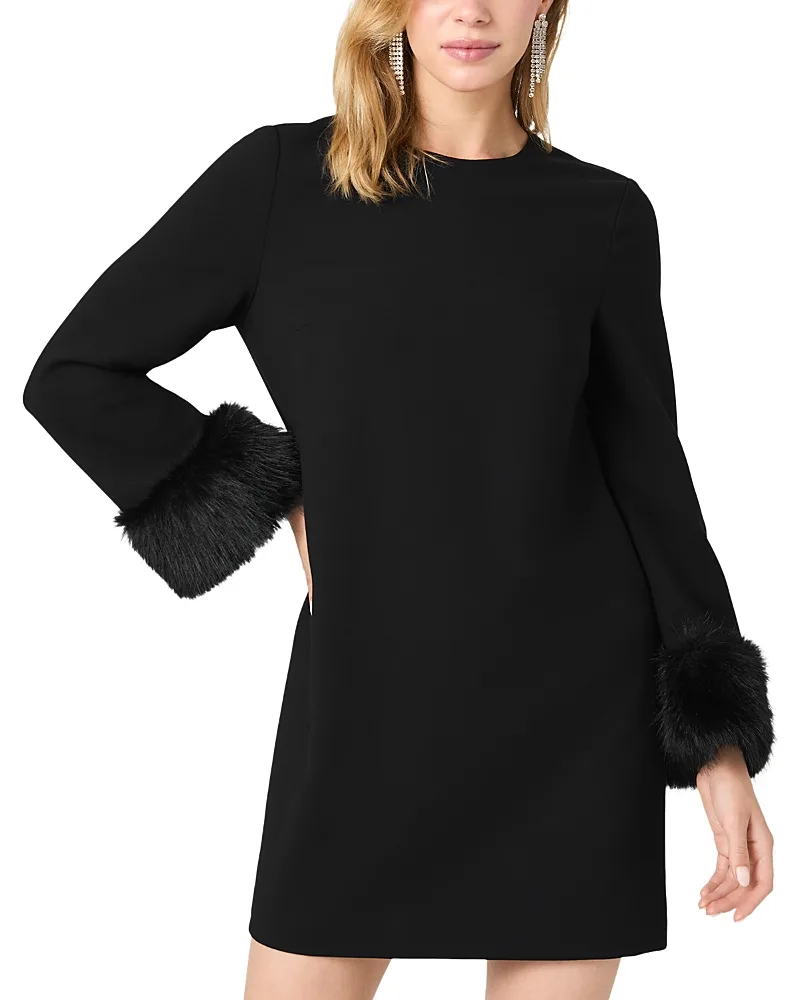 Whisper Faux Fur Cuff Mini Dress by French Connection