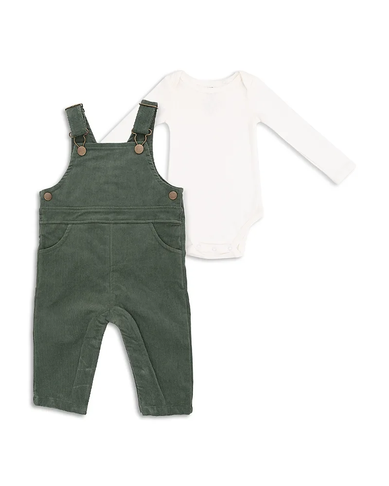 Bodysuit & Corduroy Overalls Set by Angel Dear