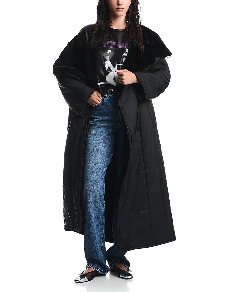 Emporio Armani Faux Fur Oversized Coat by Armani