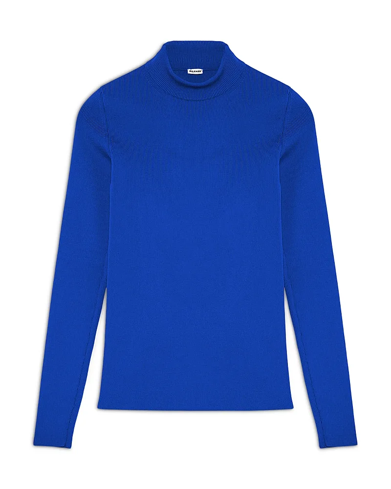 Long Sleeve Mock Neck Sweater by Jil Sander