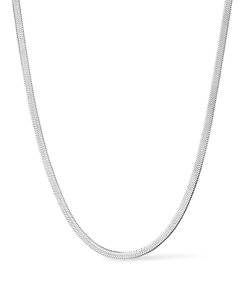Ina Silver Herringbone Chain Necklace by Ana Luisa
