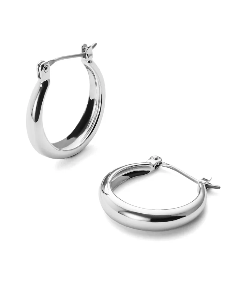 Venus Silver Endless Hoop Earrings by Ana Luisa