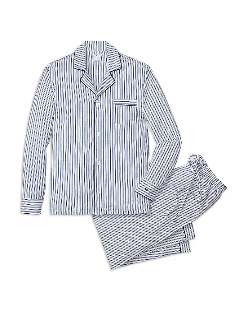French Ticket Cotton Stripe Pajama Set by Petite Plume