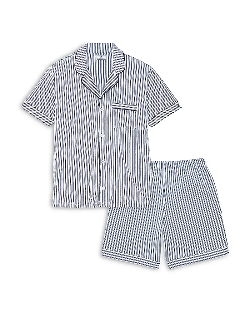 French Ticking Pima Cotton Stripe Pajama Set by Petite Plume