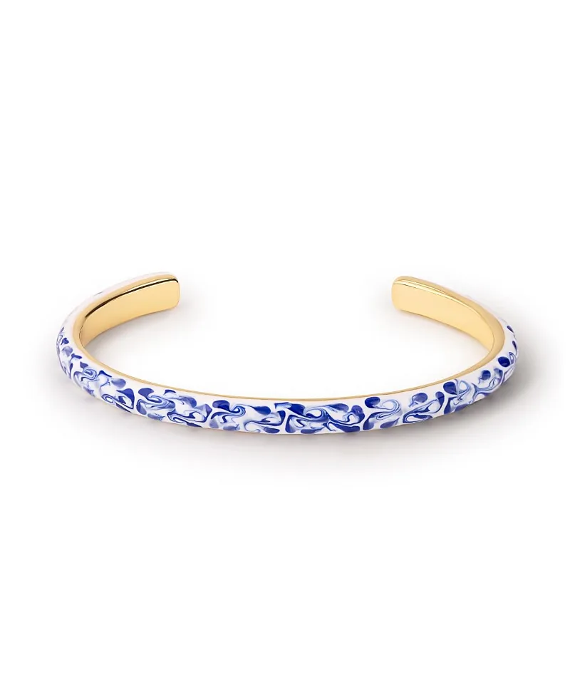Arlo Marble Blue Cuff Bracelet by Ana Luisa