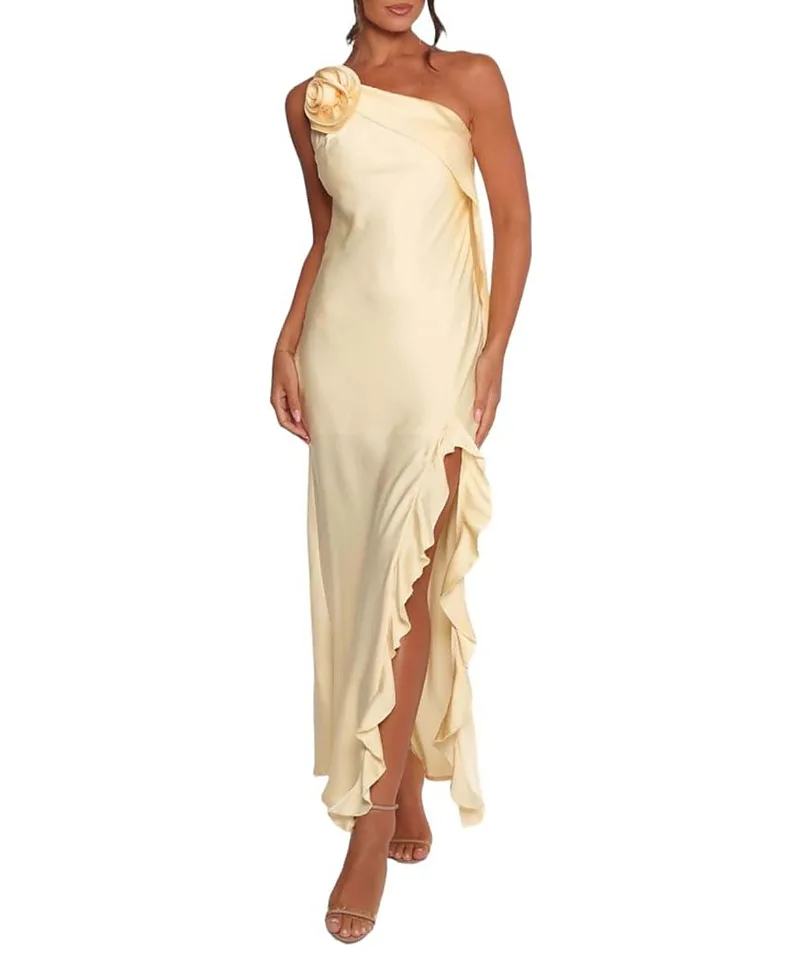 Aila Rosette One Shoulder Dress by Petal And Pup