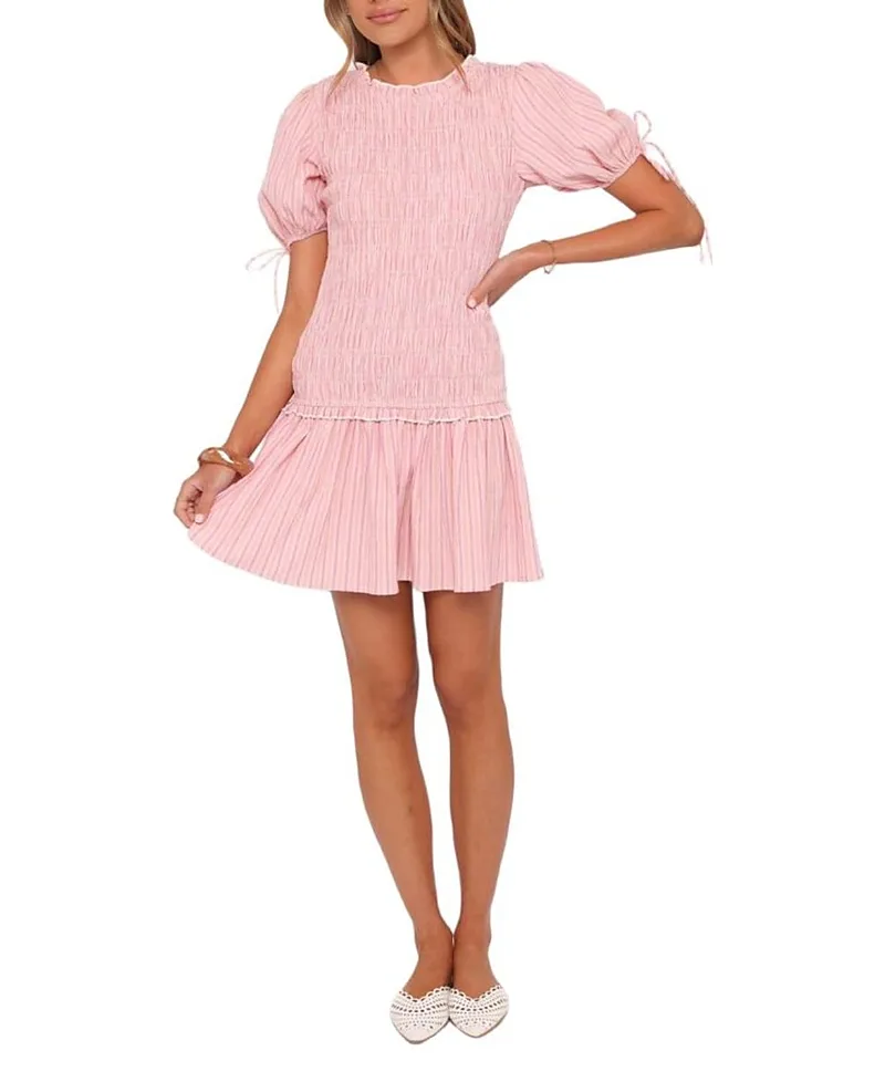 Kaelyn Gather Mini Dress by Petal And Pup