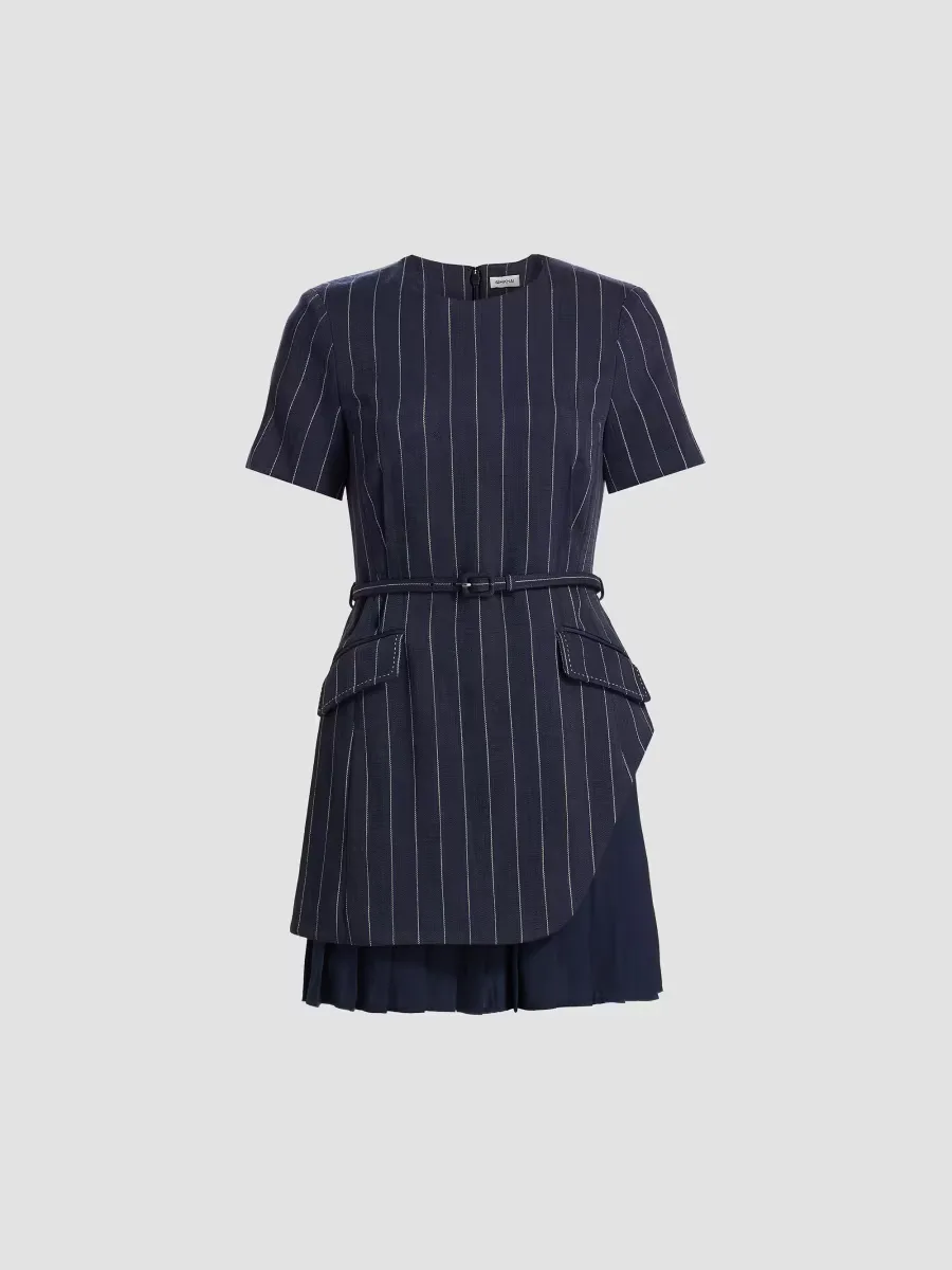 Blakely Striped Layered Minidress by SIMKHAI