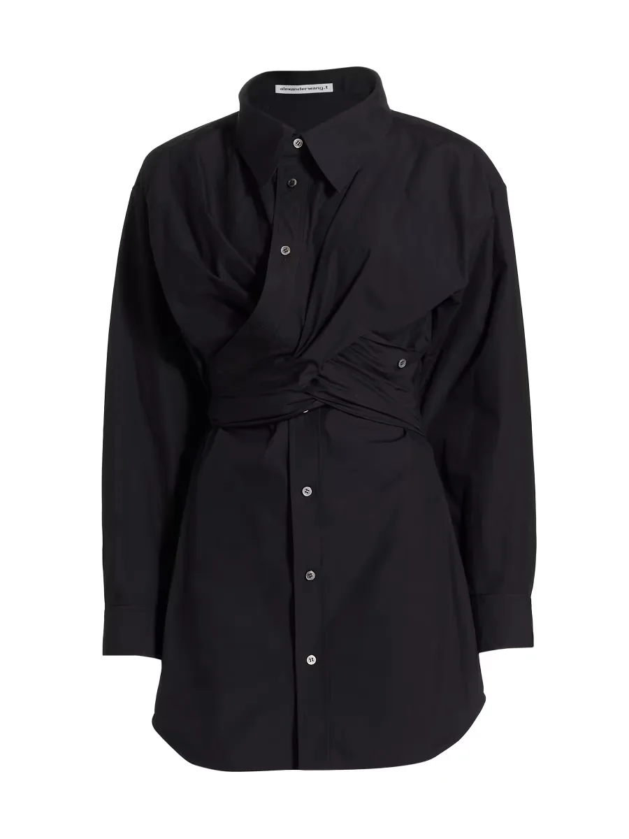 Cross-Front Shirt Dress by alexanderwang.t