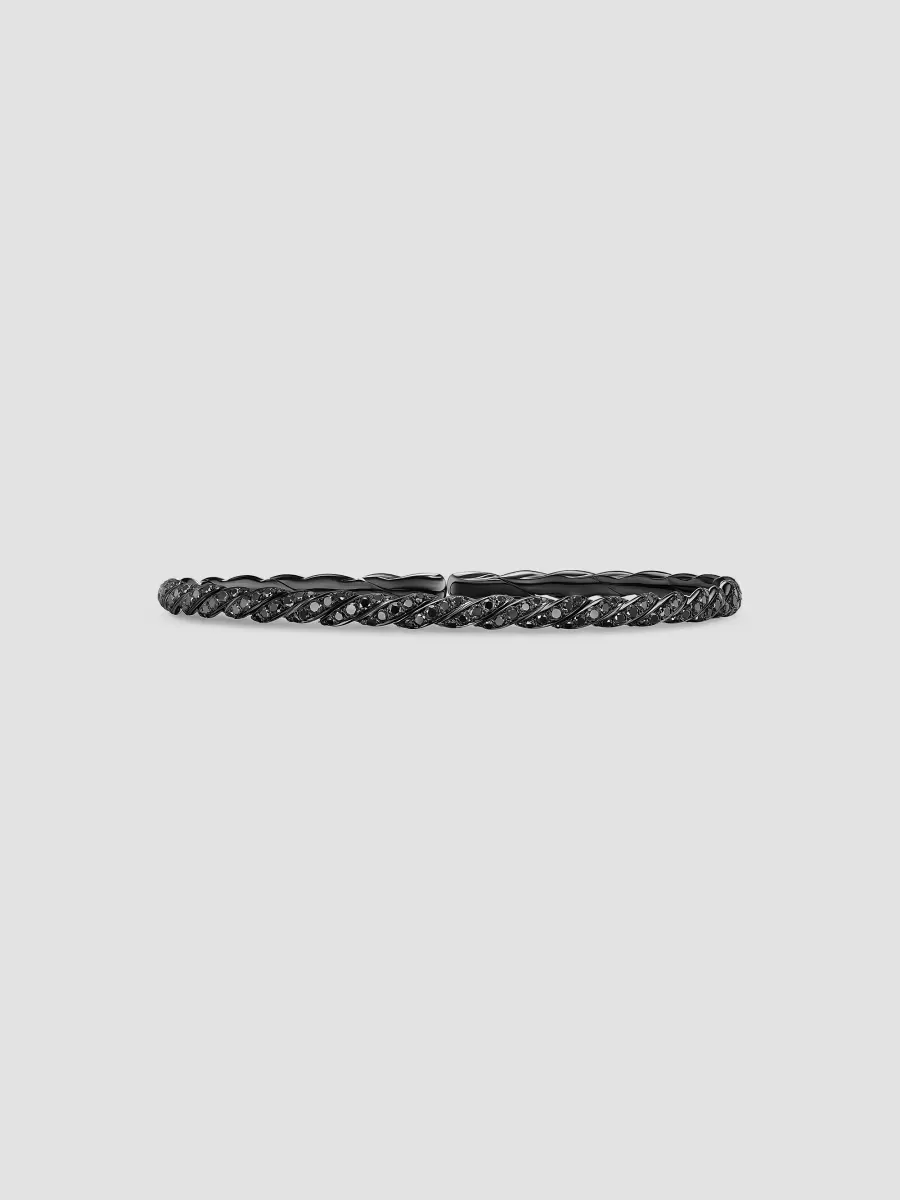Sculpted Cable Flex Bracelet in 18K White Gold by David Yurman