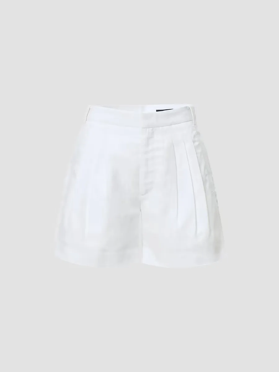 Chappell Linen-Blend Pleated Shorts by rag & bone