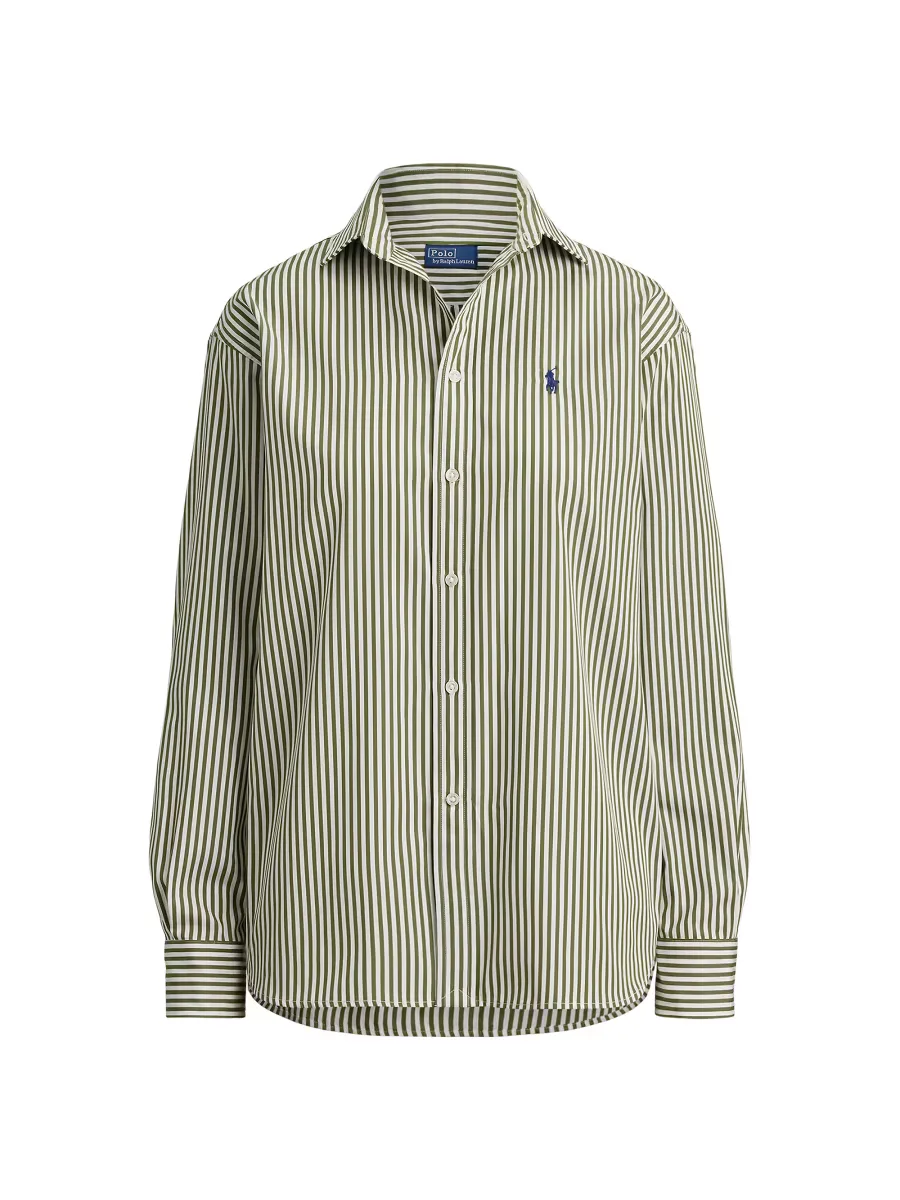 Striped Cotton Button-Front Shirt by Polo Ralph Lauren