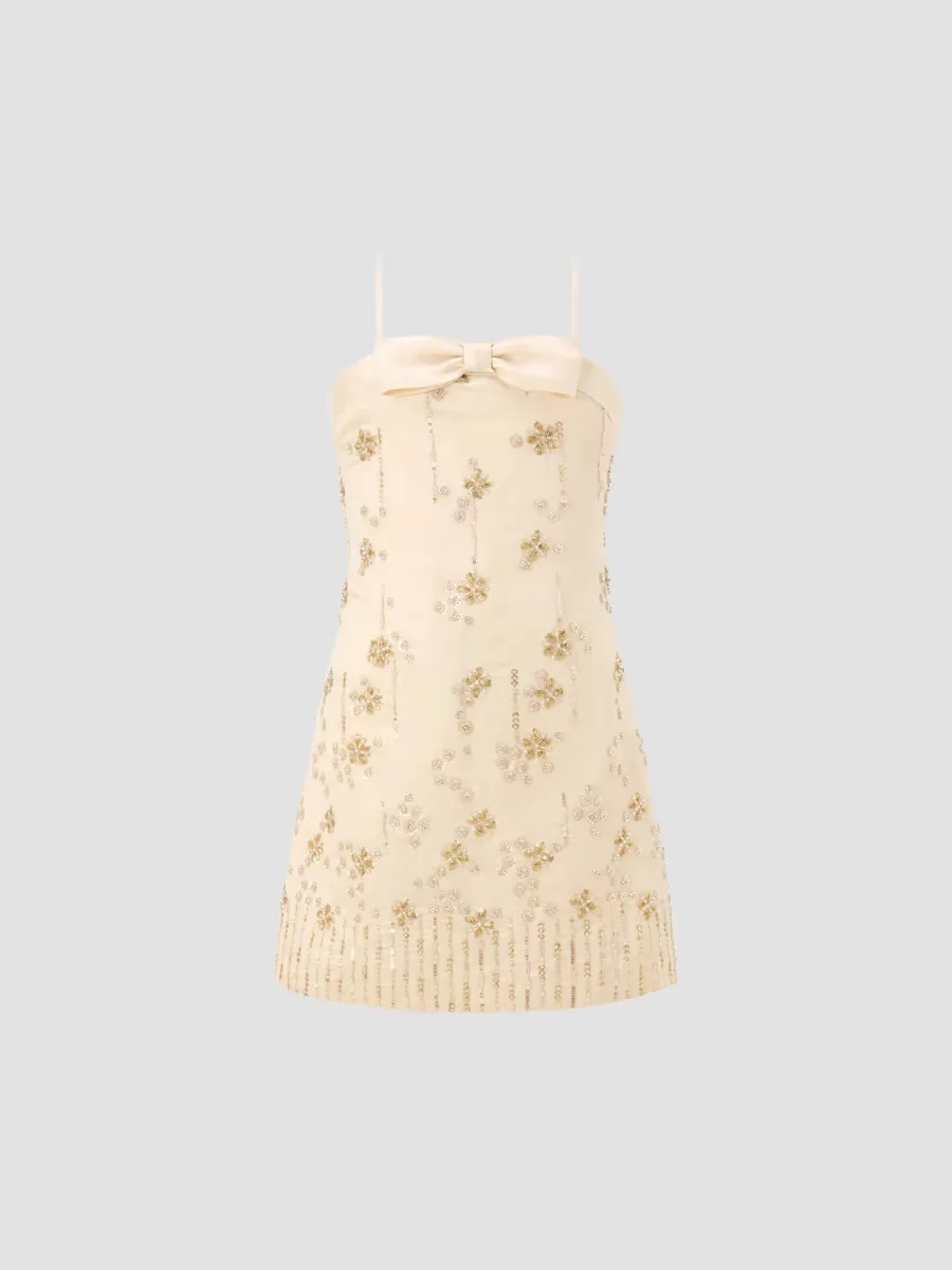 Golden Hour Adriana Beaded Mini Dress by Marlo