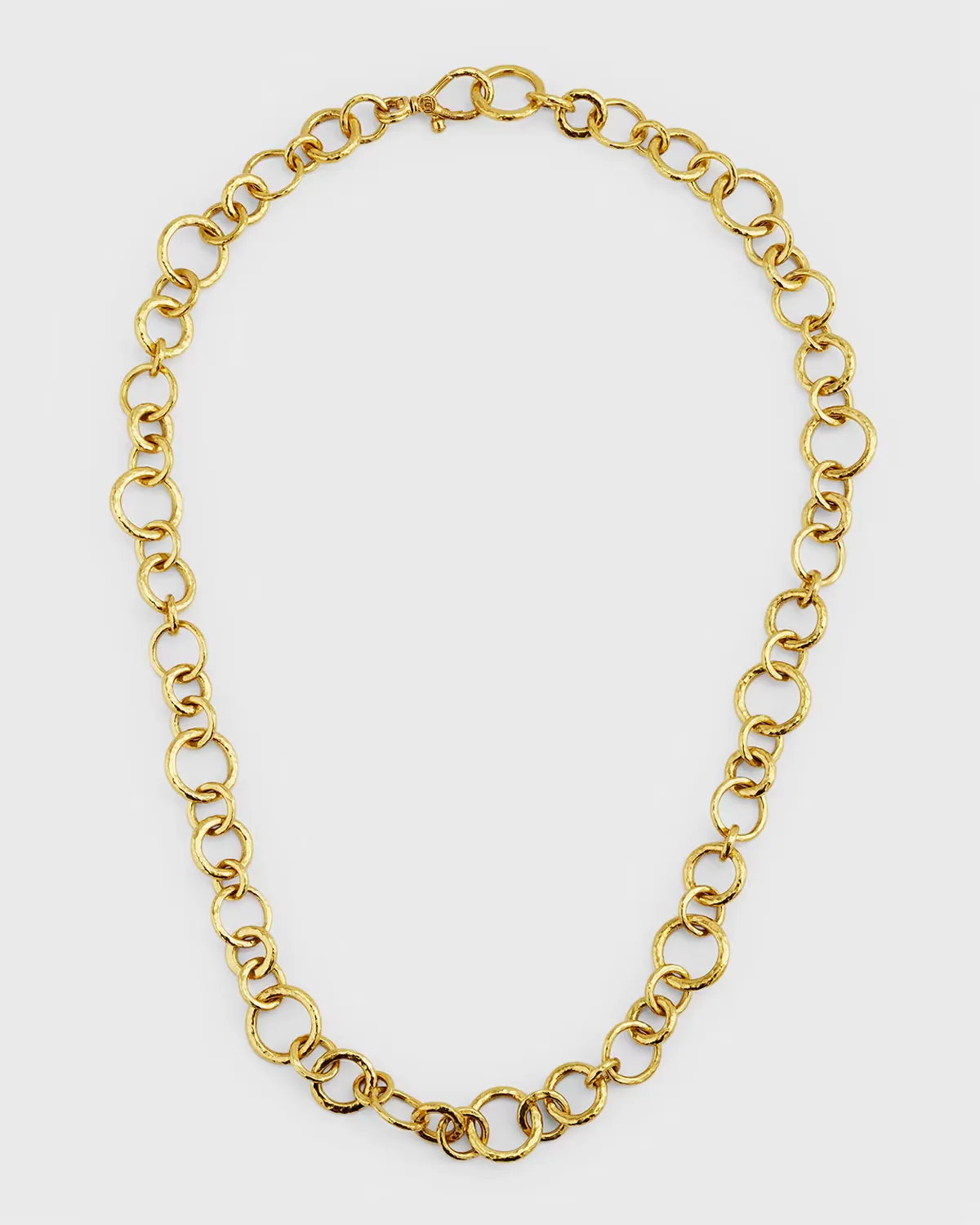 24K Yellow Gold Hoopla Link Necklace by Gurhan