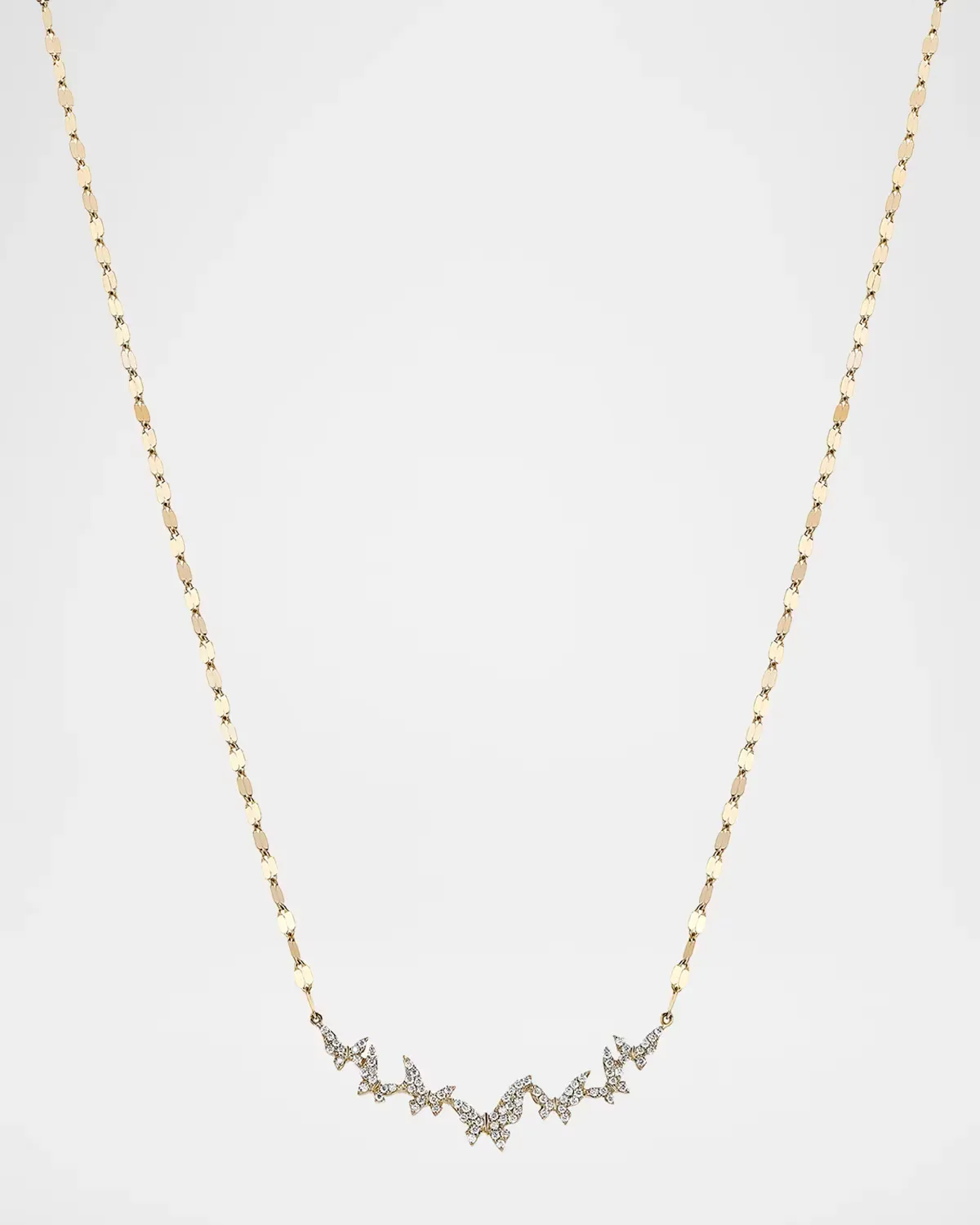 14K Yellow Gold Diamond Multi Butterfly Pendant Necklace by Lana