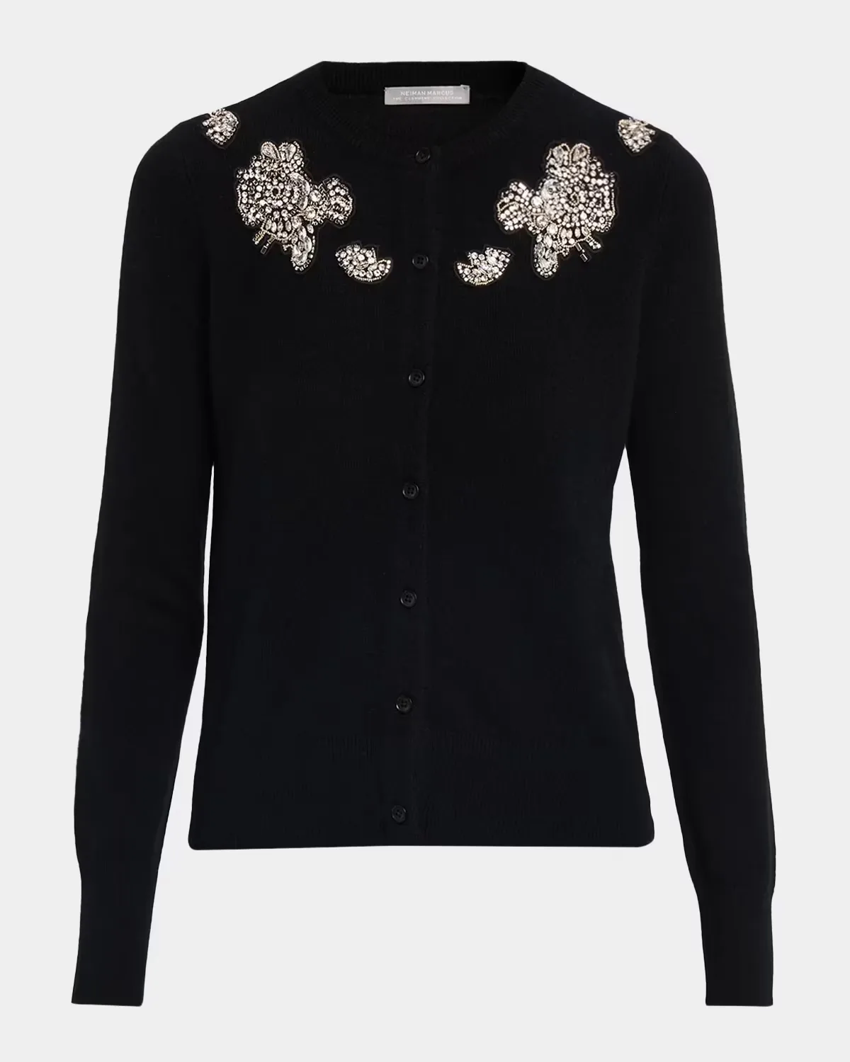 Cashmere Crystal Applique Cardigan by Neiman Marcus