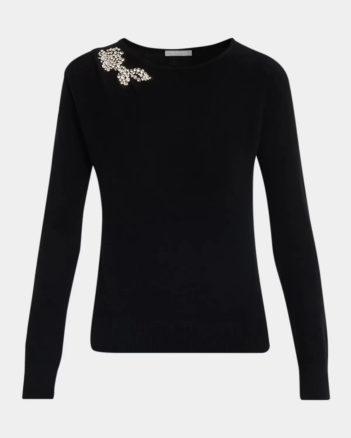 Cashmere Crystal Applique Sweater by Neiman Marcus