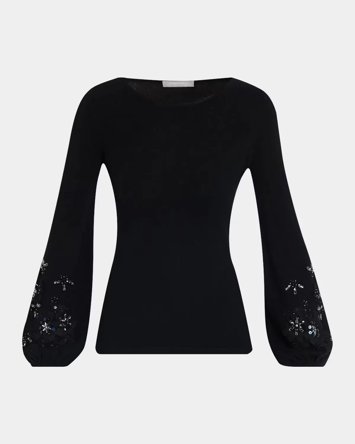 Cashmere Blouson-Sleeve Sweater