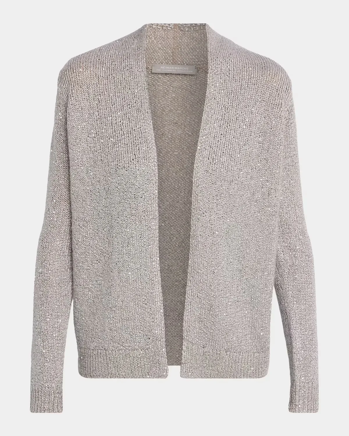 Cashmere Sequin Open-Front Cardigan by Neiman Marcus