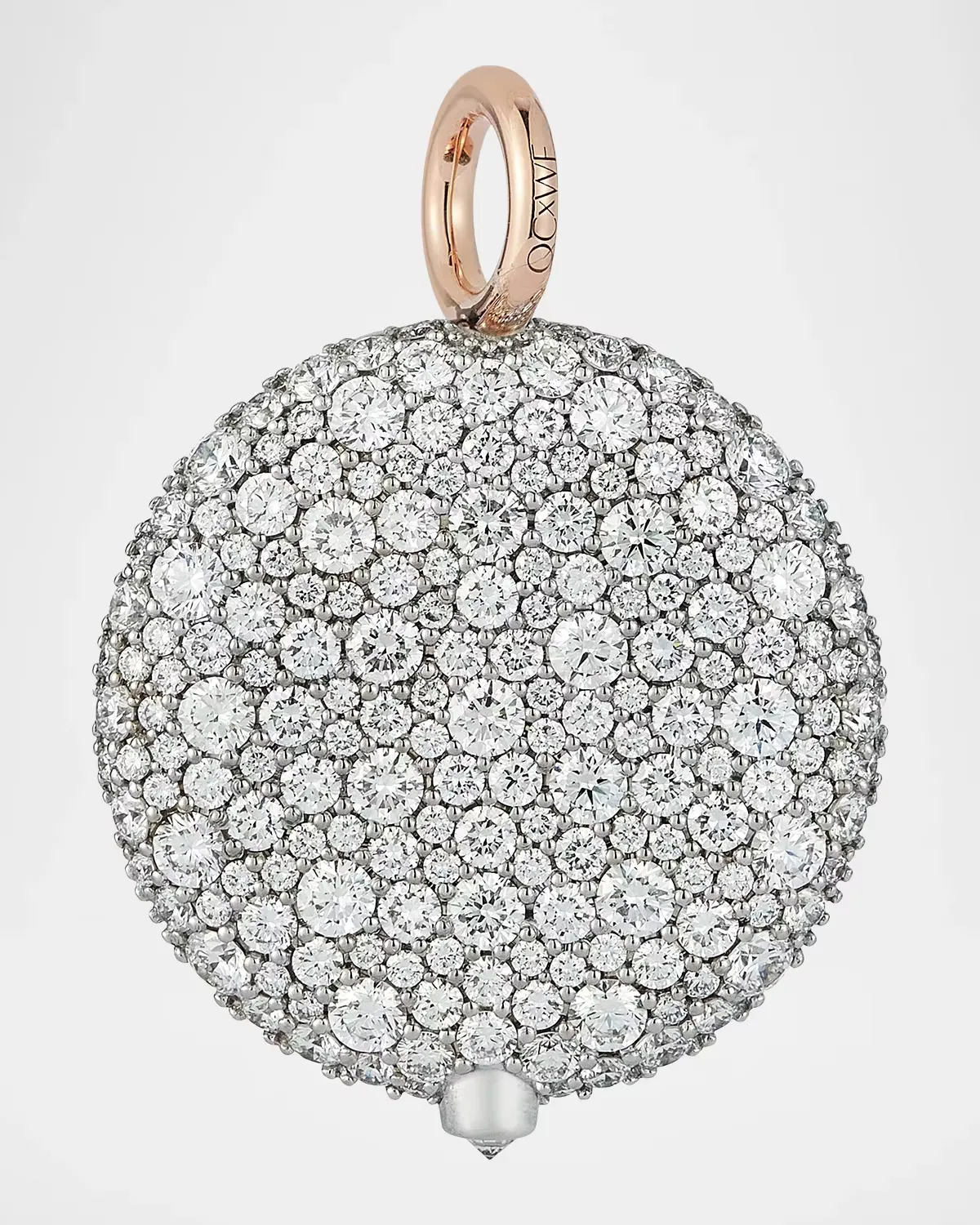 OC x WF 18K Yellow Gold Large Diamond Pebble Locket by Walters Faith
