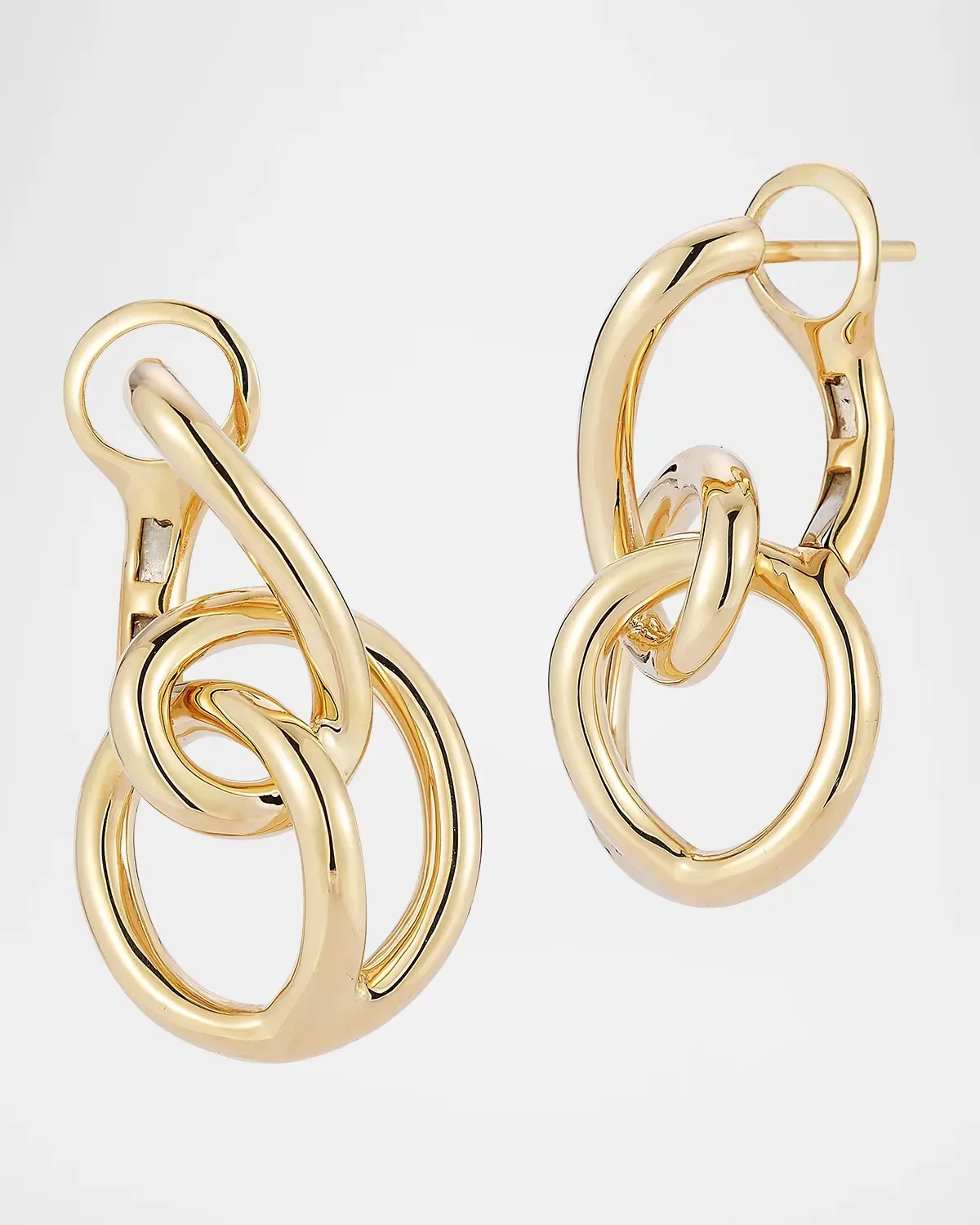 18K Yellow Gold Coil Drop Earrings by Walters Faith