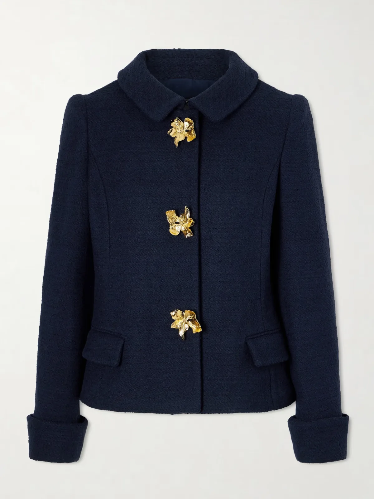 - Embellished Cotton And Wool-blend Tweed Jacket -
