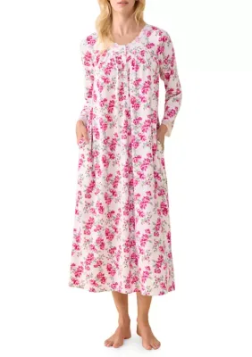 Sweater Knit Ballet Long Sleeve Nightgown by Eileen West