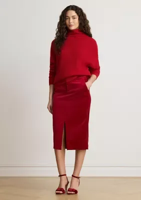 Lauren Ralph Lauren Stretch Velvet Pencil Skirt by Ralph Lauren