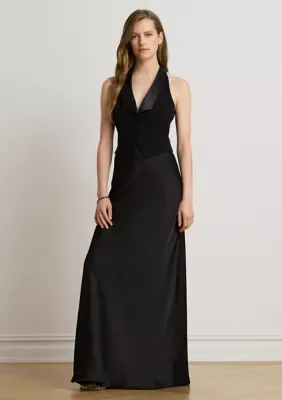 Lauren Ralph Lauren Double-Faced Crepe & Satin Gown by Ralph Lauren