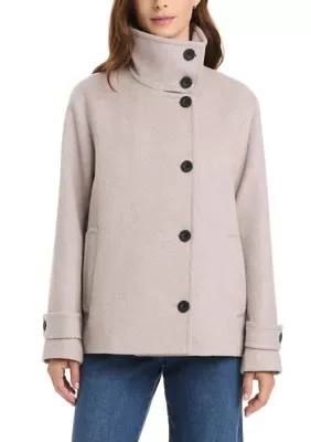 Vince Camuto Wool Blend High Stand Collar Coat by Vince Camuto