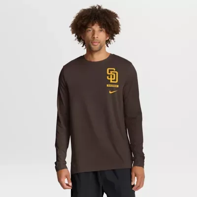 MLB Nike San Diego Padres 2-Hit Legend Dri-FIT Long Sleeve T-Shirt by Nike