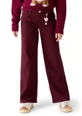 Wide Leg Pants with Butterfly Keychain by Squeeze