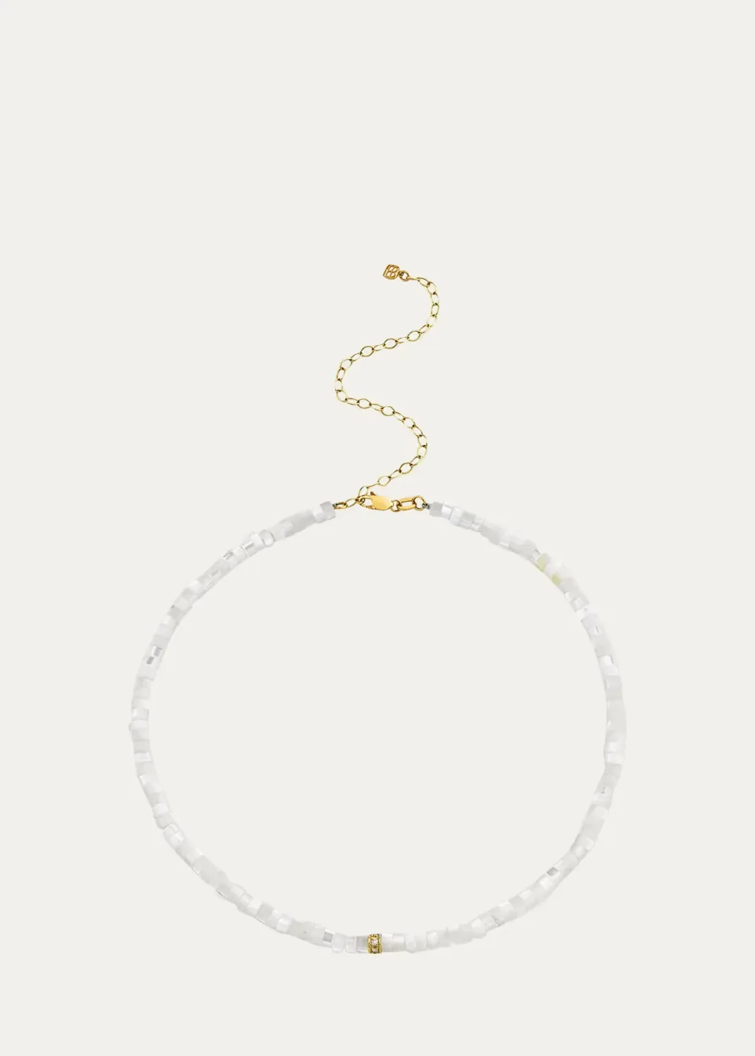 14K Yellow Gold, Mother-of-Pearl & 0.04 TCW Diamond Beaded Bracelet by Sydney Evan