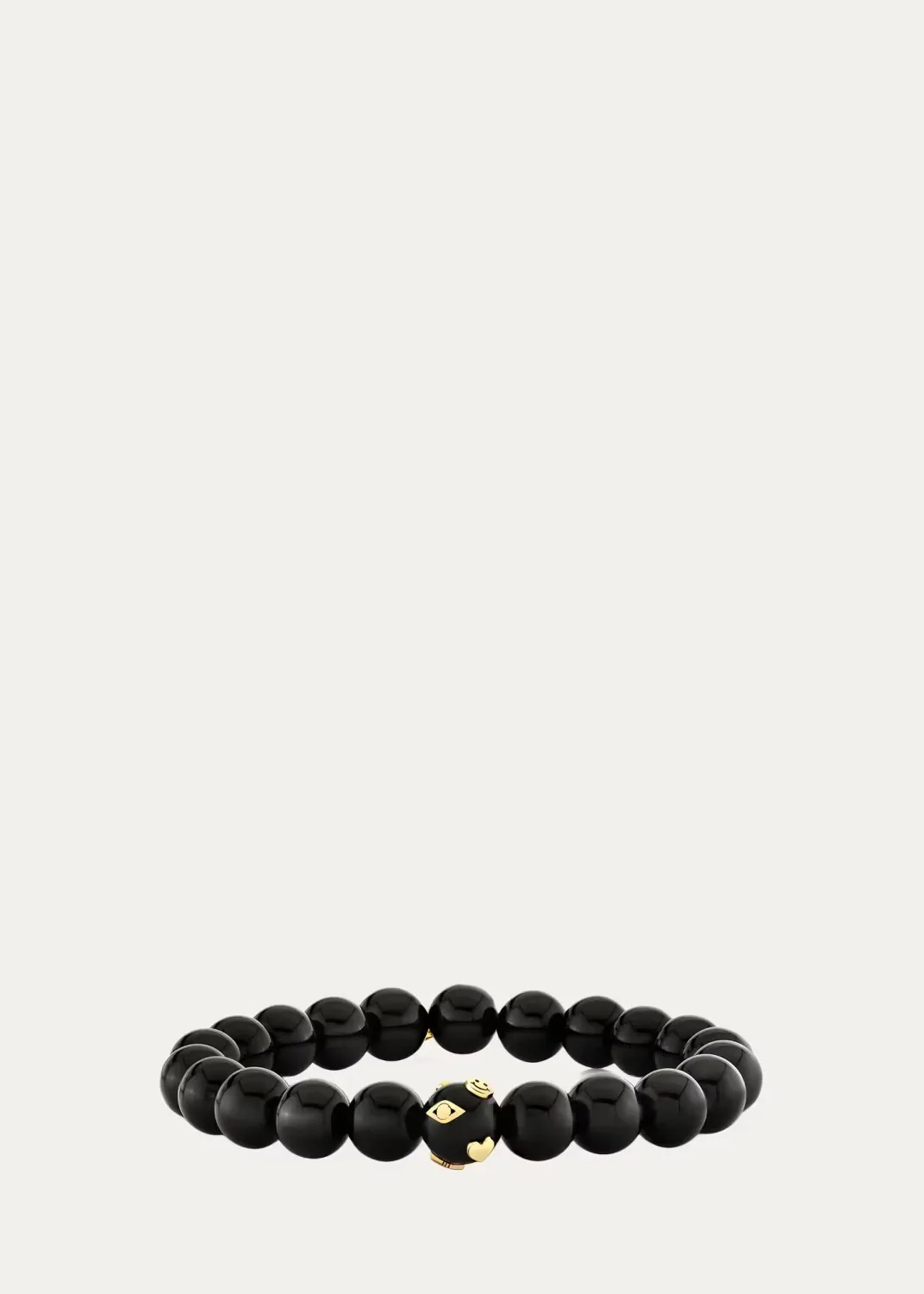 14K Icon Onyx Bead Stretch Bracelet by Sydney Evan