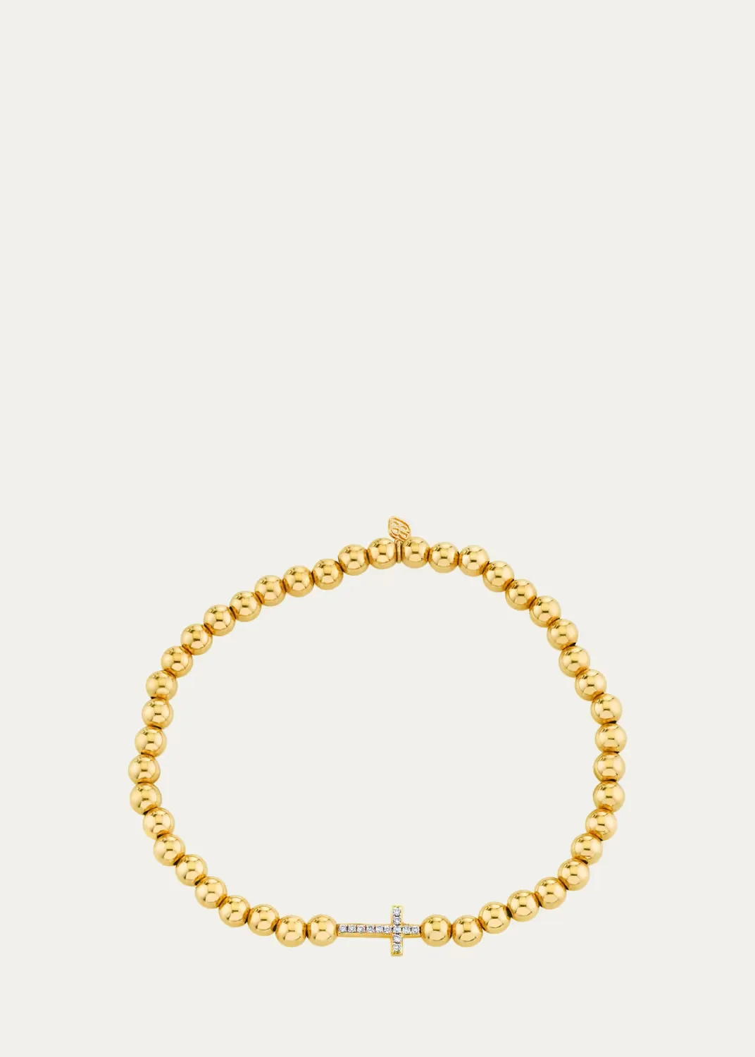 14K Diamond Pave Cross Stretch Bracelet by Sydney Evan