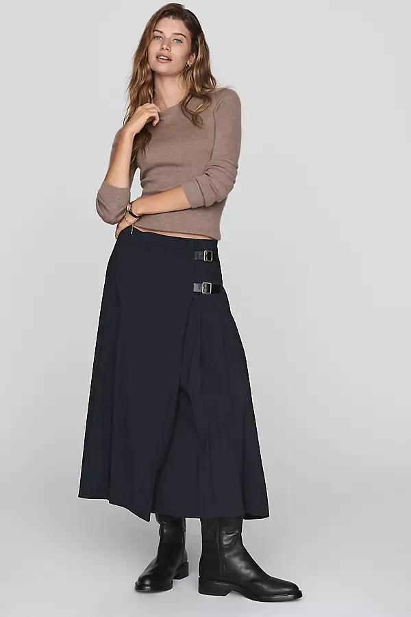 Delilah Drop-Waist Midi Skirt