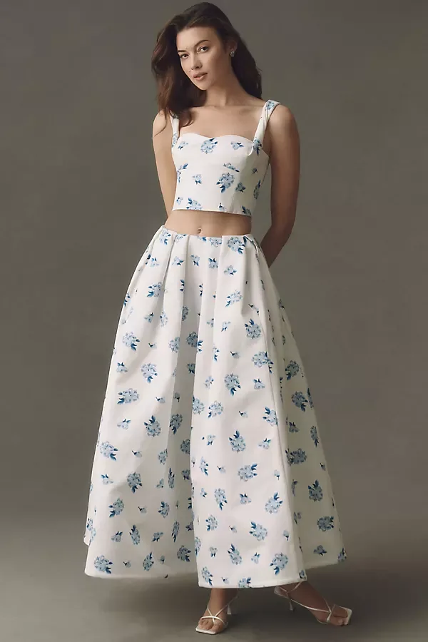 Victoria Cotton Puff Maxi Skirt by LEO LIN