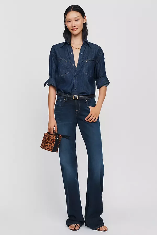 Low Rise Straight Leg Jeans by 7 for All Mankind