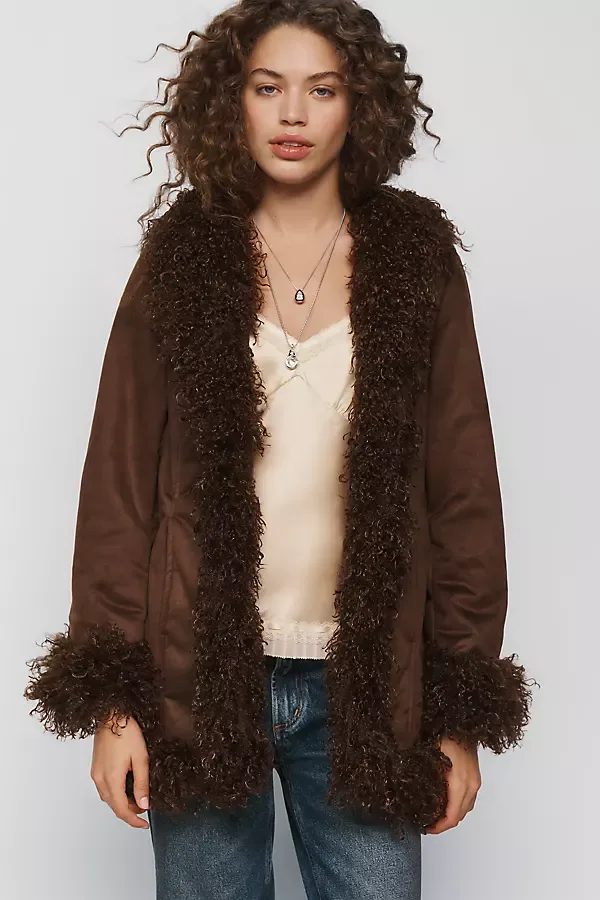 Liv Faux Fur Jacket by Scotch & Soda