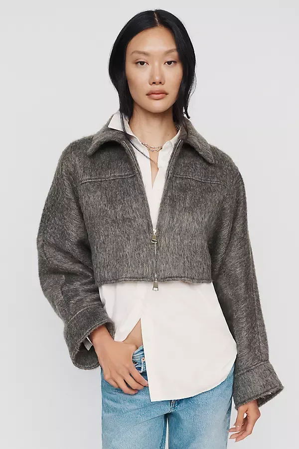 Wool Blend Cropped Sweater by Anthropologie