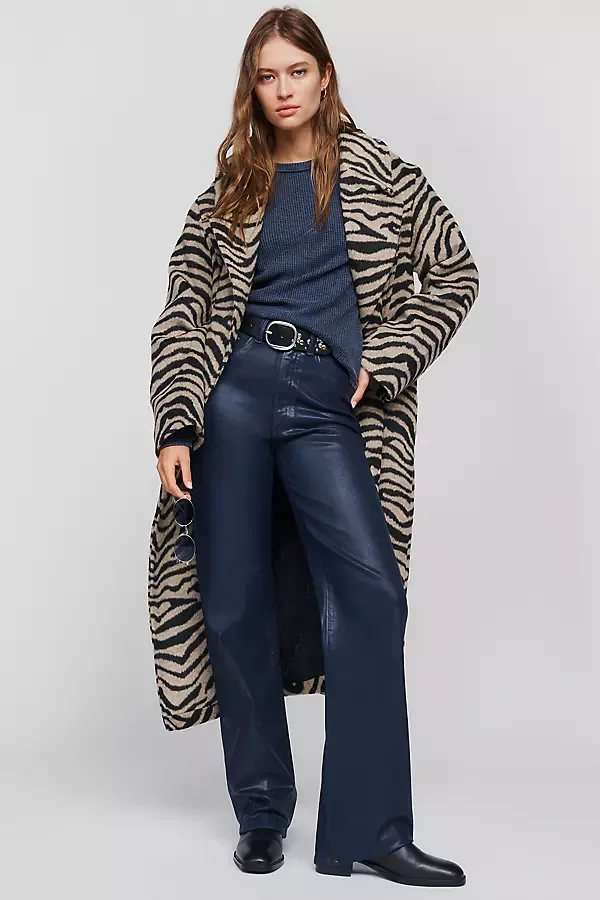 Karmine High Rise Wide Leg Wax Coated Jeans by DL1961