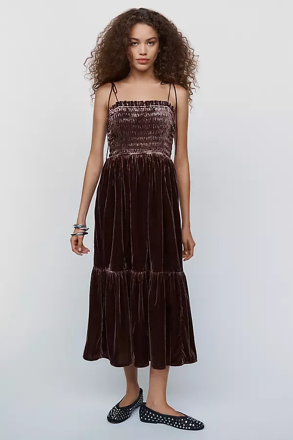 Peregrine Velvet Midi Dress
