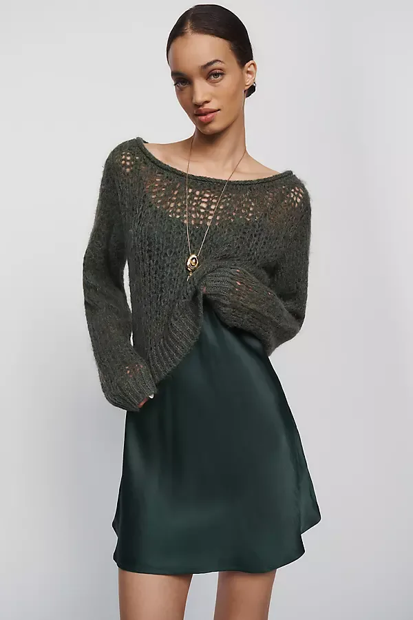 Slip and Sweater Mini Dress by Anthropologie