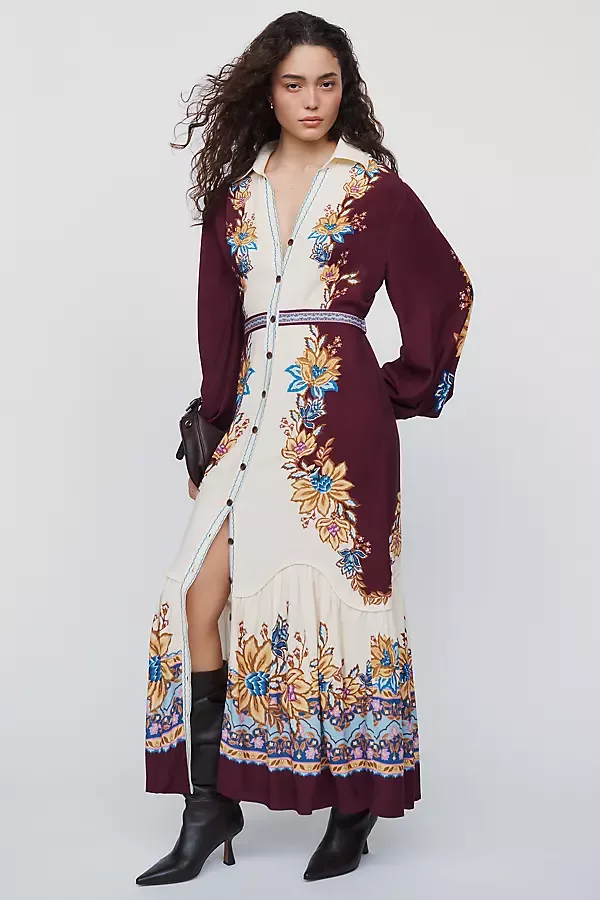 Farm Rio x Anthropologie Maxi Shirtdress by FARM Rio