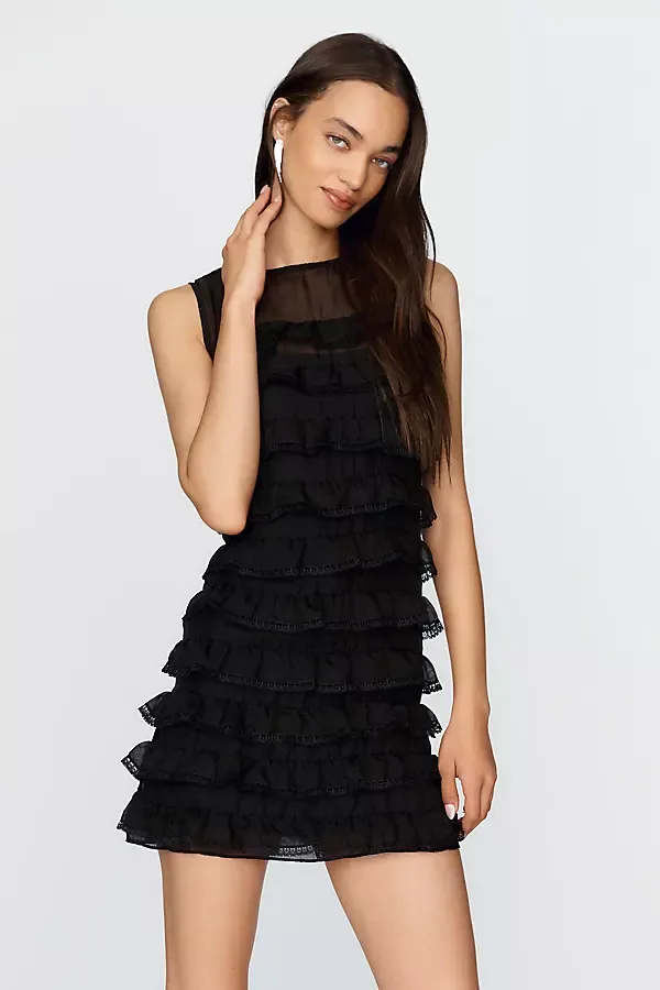 Frill Mini Dress by RAISONNEL