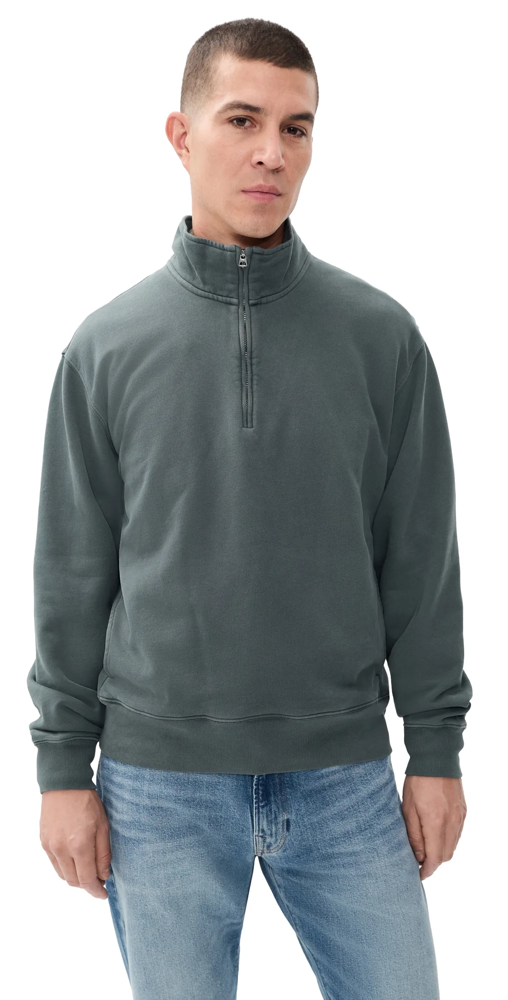 New Mccarren Quarter Zip Pullover by Madewell