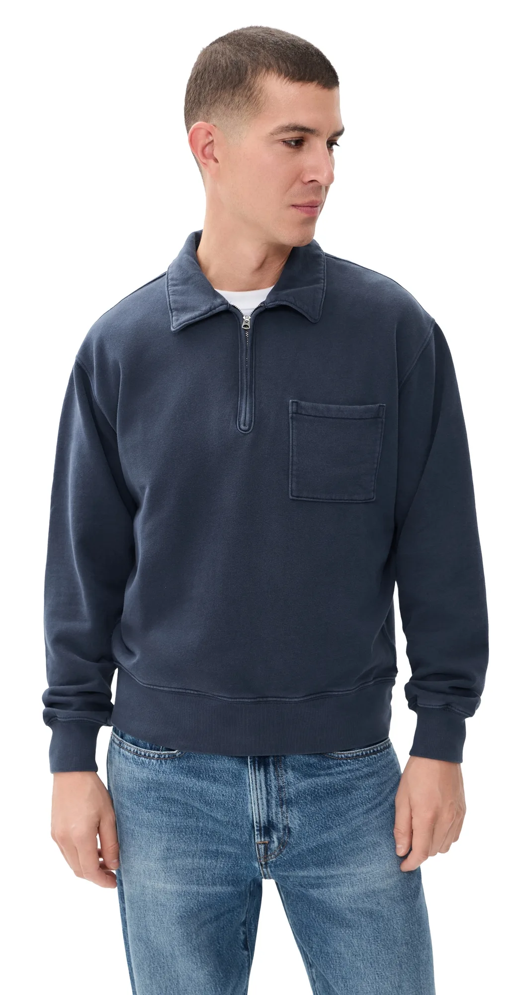 New Mccarren Quarter Zip Sweatshirt by Madewell