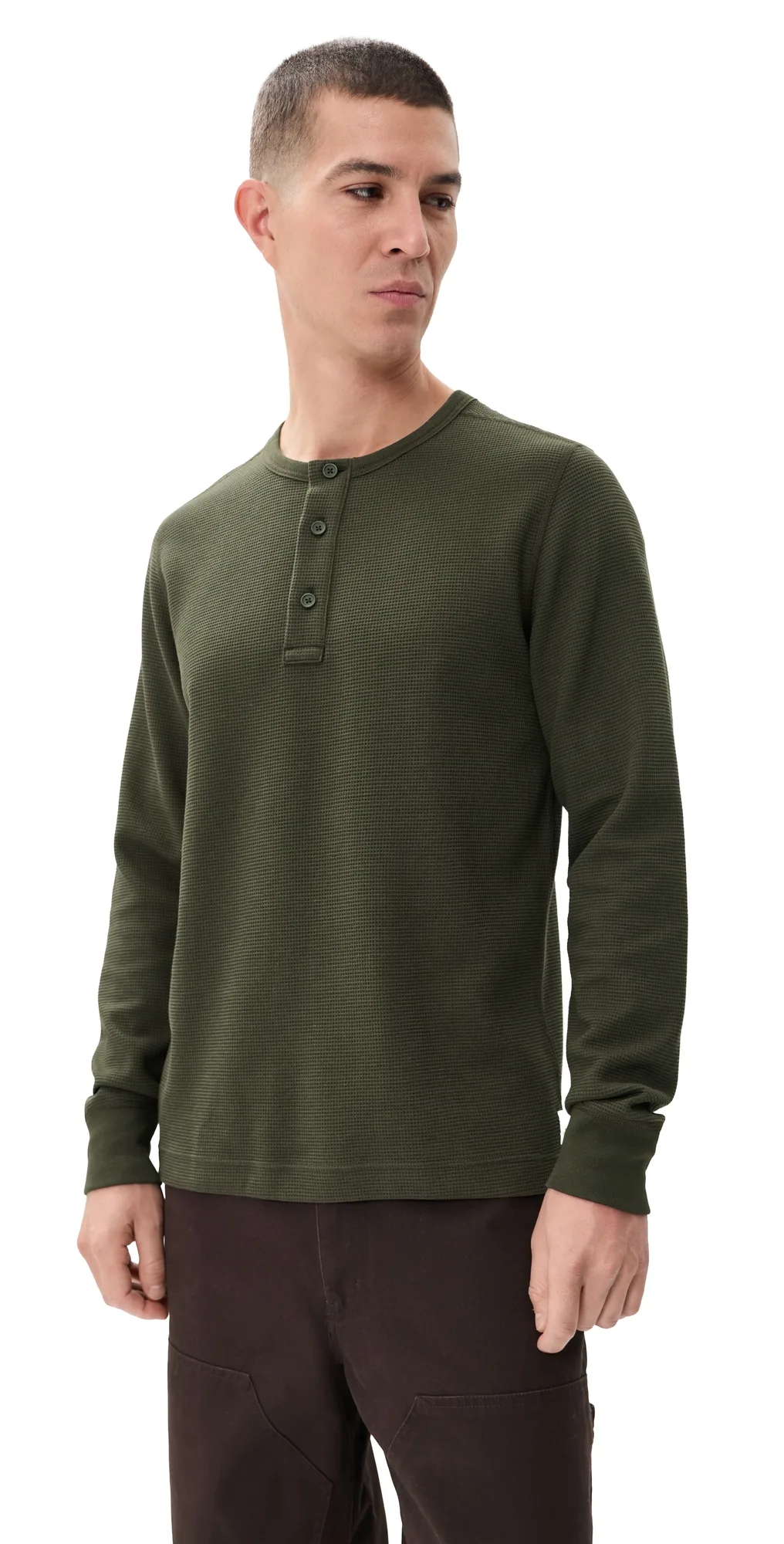 Lightweight Waffle Standard Henley by Reigning Champ