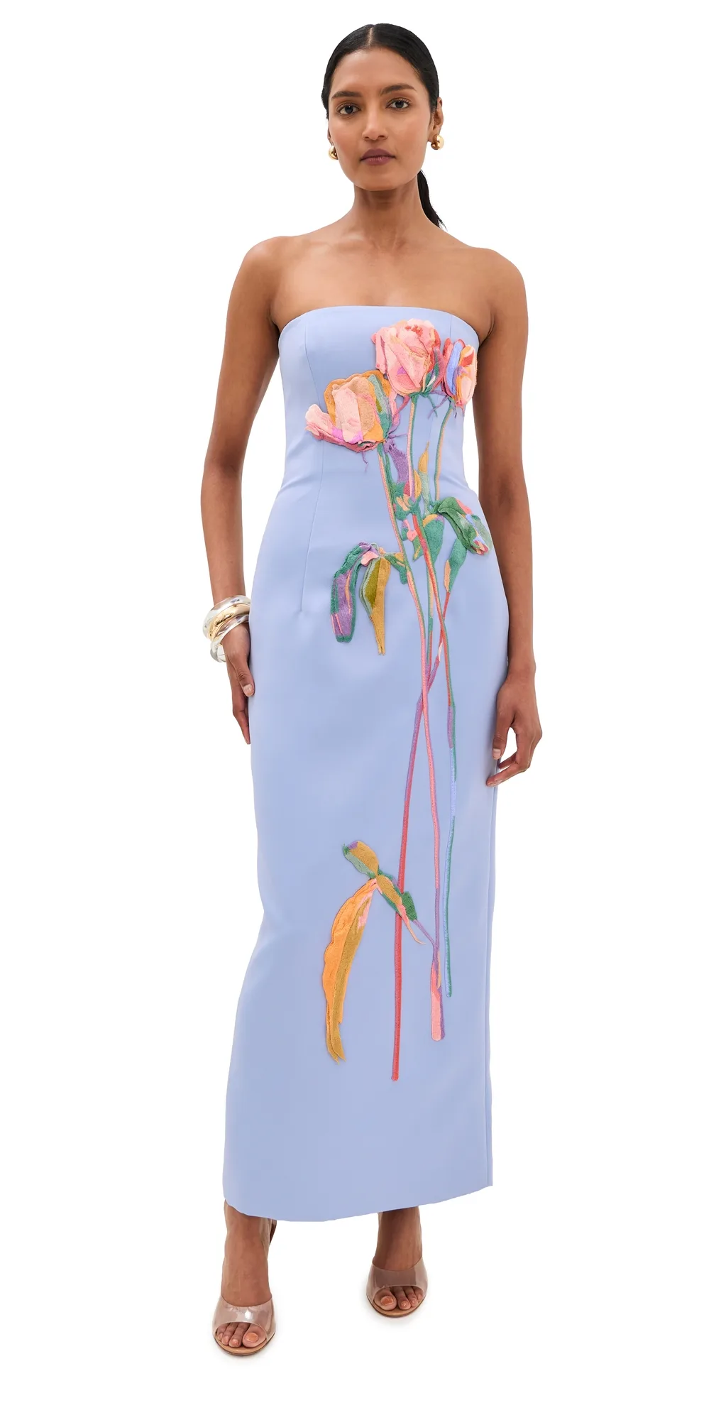 Rayna Embroidered Bustier Maxi Dress by Leo Lin