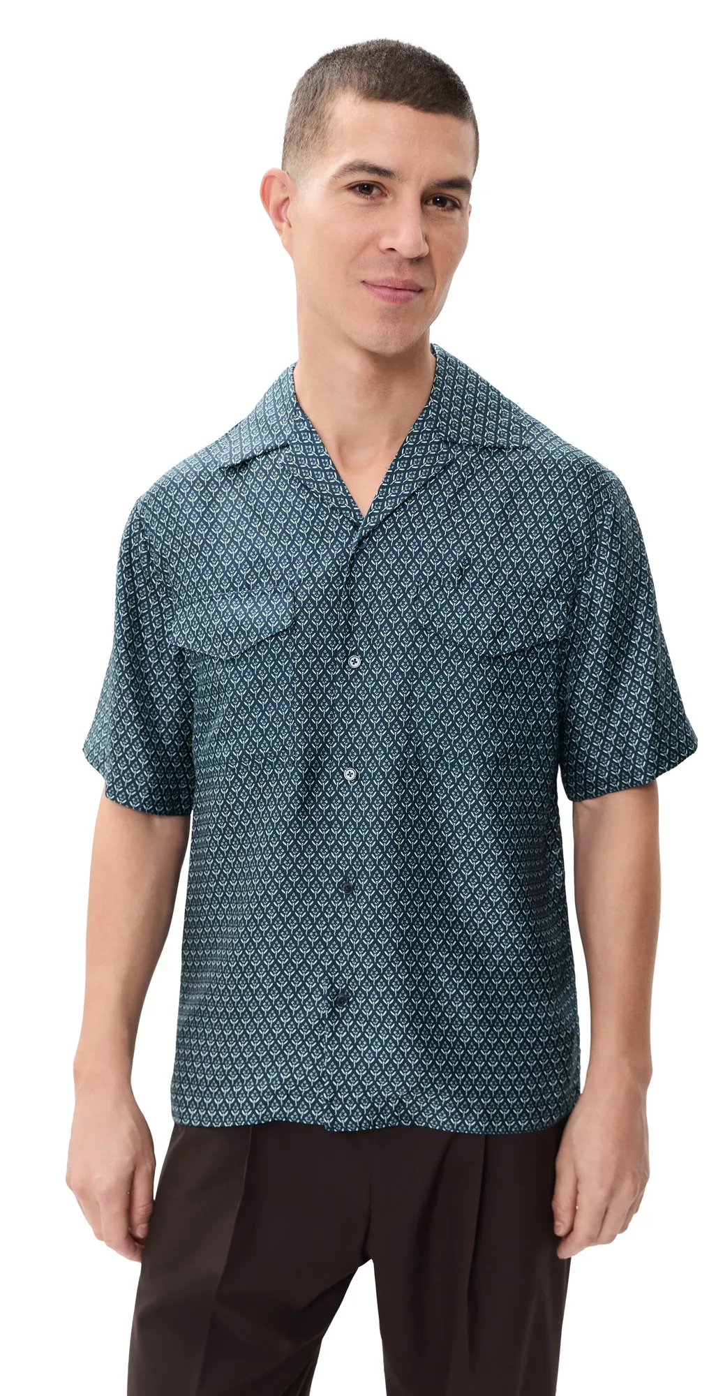 Clarke Printed Silk Shirt by SIMKHAI
